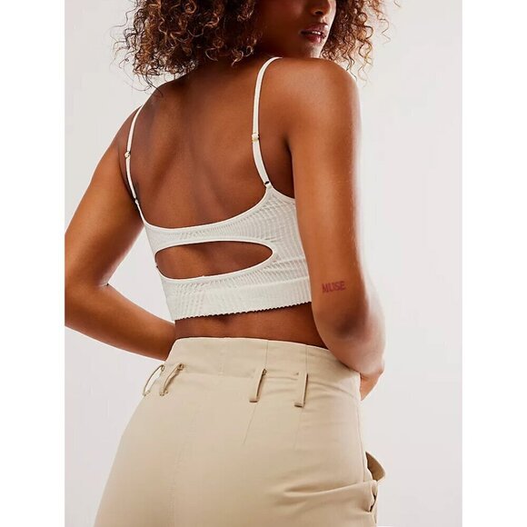 FREE PEOPLE Kickback Seamless Bra / Ivory - Picture 2 of 10